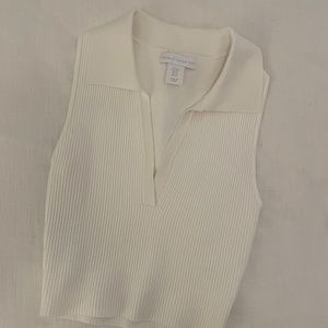 House of Harlow 1960 white collared tank XS
